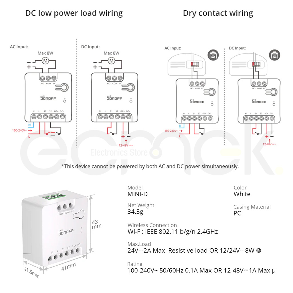 Sonoffminidry | Khadraoui Electronics sonoff mini dry